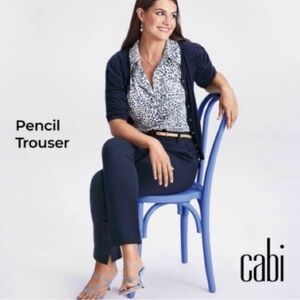 CAbi Navy Pencil Trousers